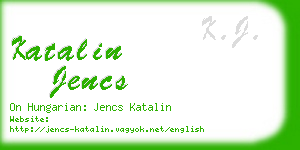 katalin jencs business card